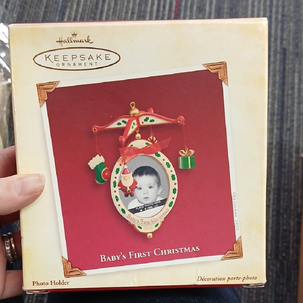 Hallmark Baby's First Christmas Ornament with Red and Green Accents 2005 edition